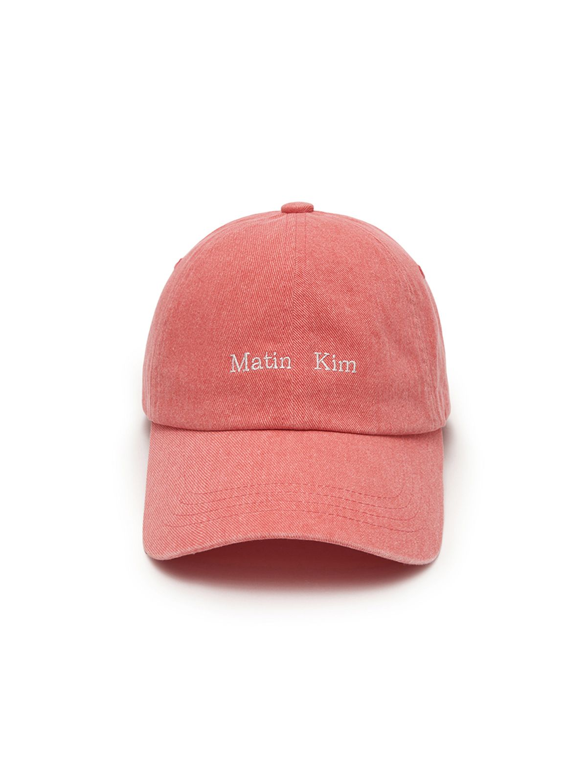 마뗑킴(MATIN KIM) MATIN MINI CLASSIC LOGO BALL CAP IN LIGHT ORANGE