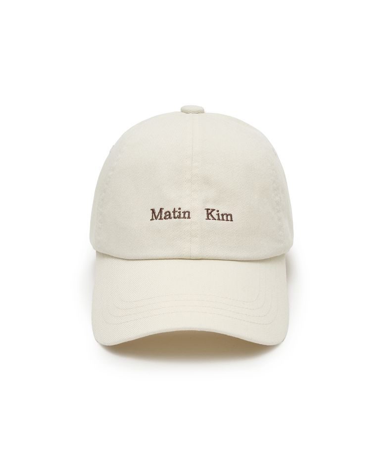 MATIN MINI CLASSIC LOGO BALL CAP IN CREAM