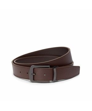 BELTS 라운드 리버시블 페블-스무스 가죽 원사이즈 벨트 35mm 44 브라운_0165937BPB44