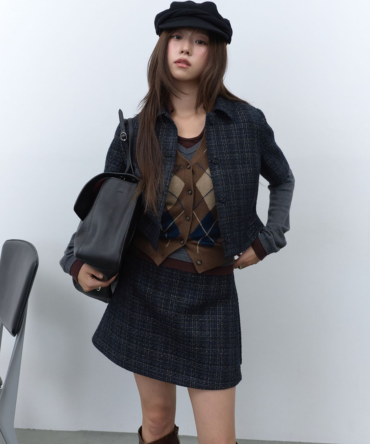 라피네아뜰리에(RAFFINE ATELIER) 프레피 크롭 자켓