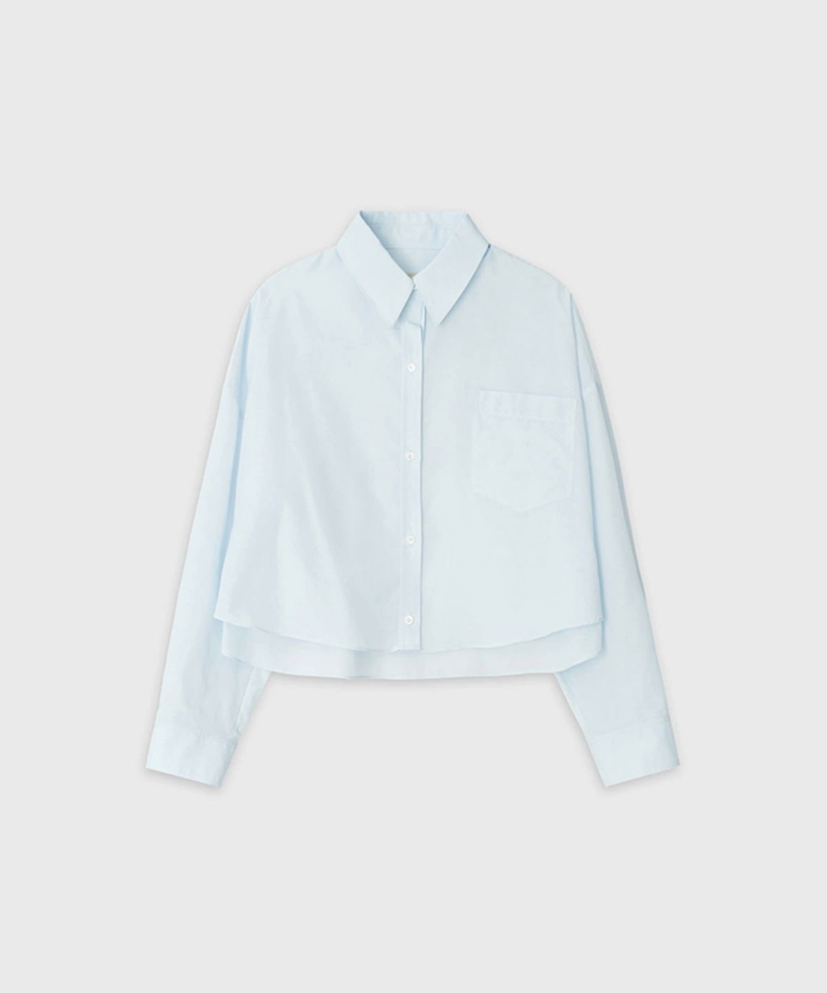 더룸(THELOOM) OVERFIT CROP SHIRT_LIGHT BLUE
