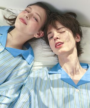 메이 클린핏 반팔 커플 파자마세트