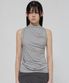 Draped Sleeveless Top (FL-135_Gray)