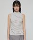 Draped Sleeveless Top (FL-135_Cloud White)