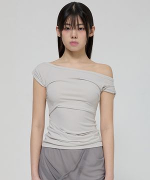 Draped Top (FL-130_Cloud White)