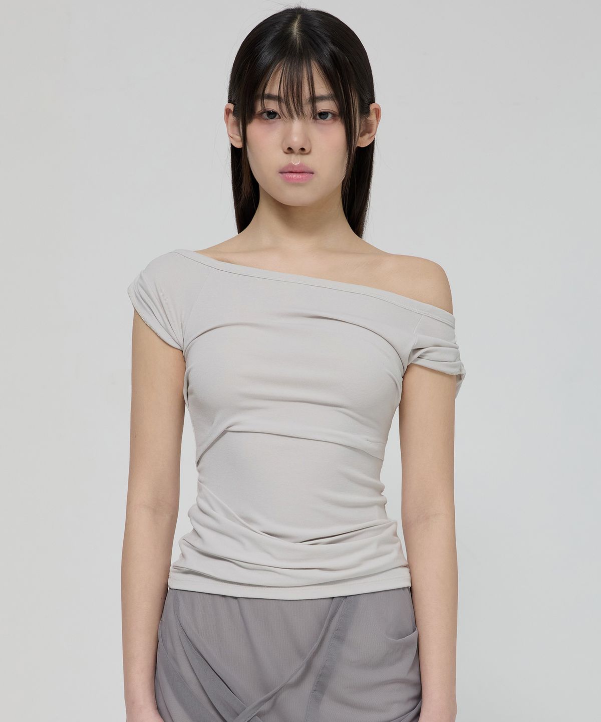 플레어업(FLAREUP) Draped Top (FL-130_Cloud White)