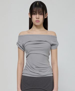 Draped Top (FL-130_Gray)