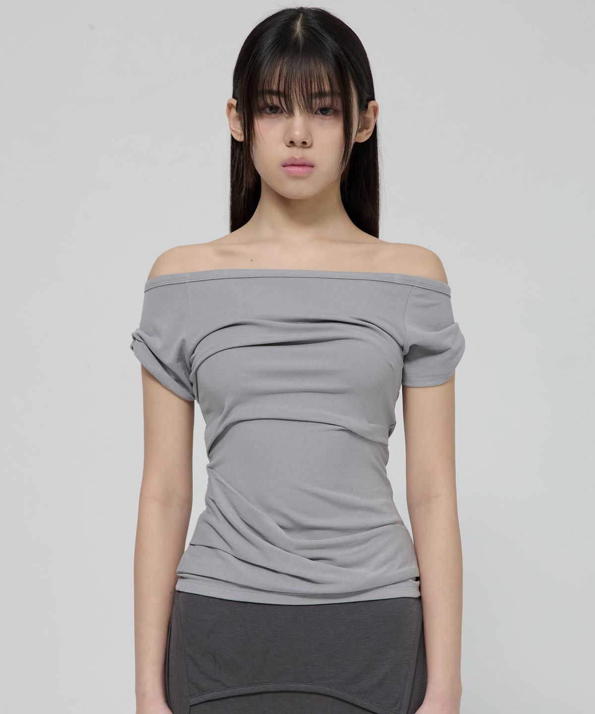 플레어업(FLAREUP) Draped Top (FL-130_Gray)