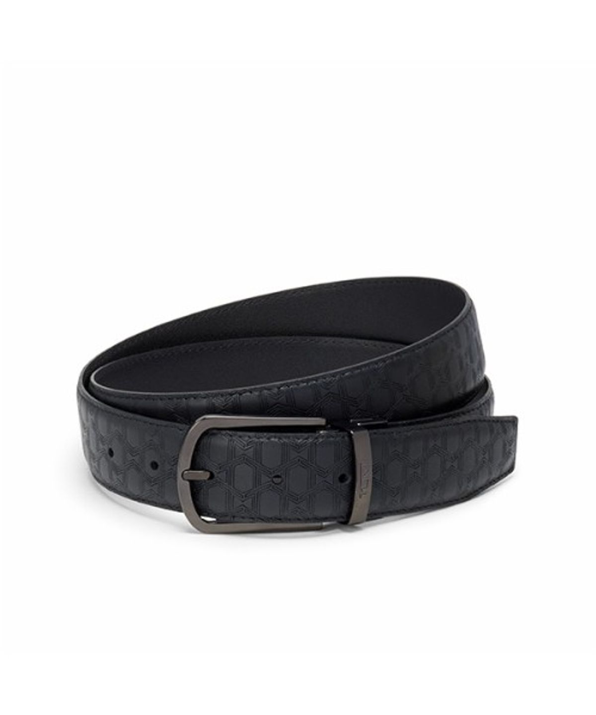 투미(TUMI) BELTS T-엠보 리버시블 원사이즈 벨트 35mm 44 블랙 텍스처 모노그램_0165922TXTMD44