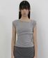 [소담킴 PICK] Layered Bustier T-Shirt (FL-108_Gray)