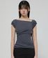 Layered Bustier T-Shirt (FL-108_Charcoal)