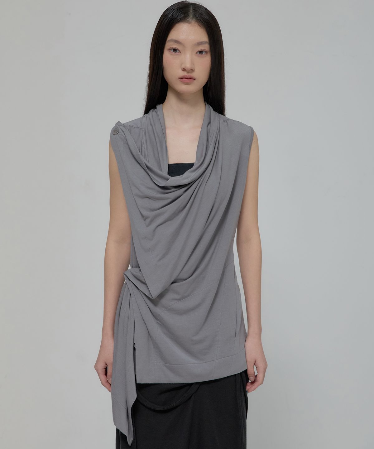 플레어업(FLAREUP) Raya Snap Cardigan (FL-120_Gray)