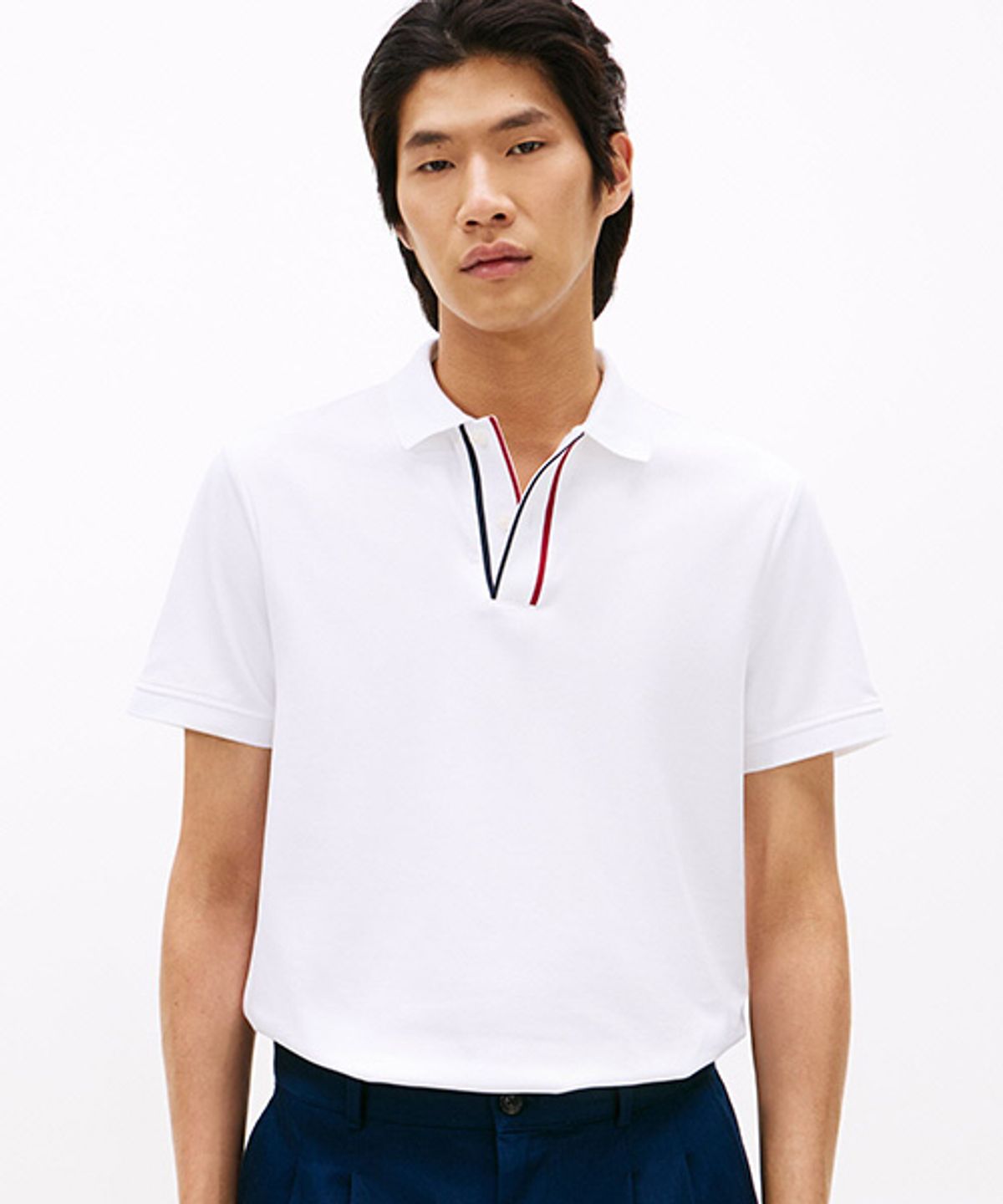 타미힐피거(TOMMY HILFIGER) 럭스 인터록 폴로 티셔츠 (T12G1TKT010MT1YBR)