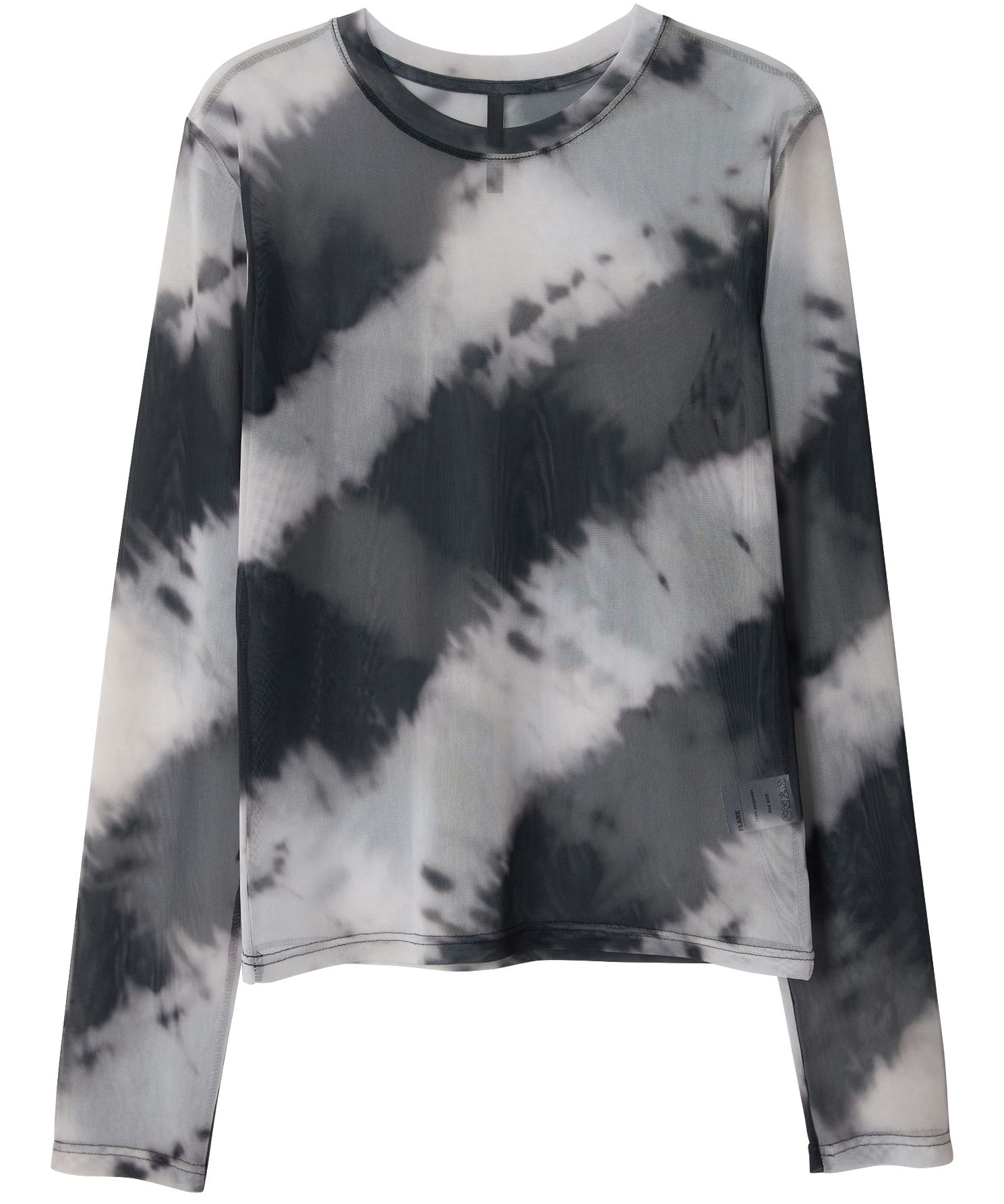 MUSINSA | FLAREUP Sheer Mesh Long Sleeve (FL-142_Black&Cream)