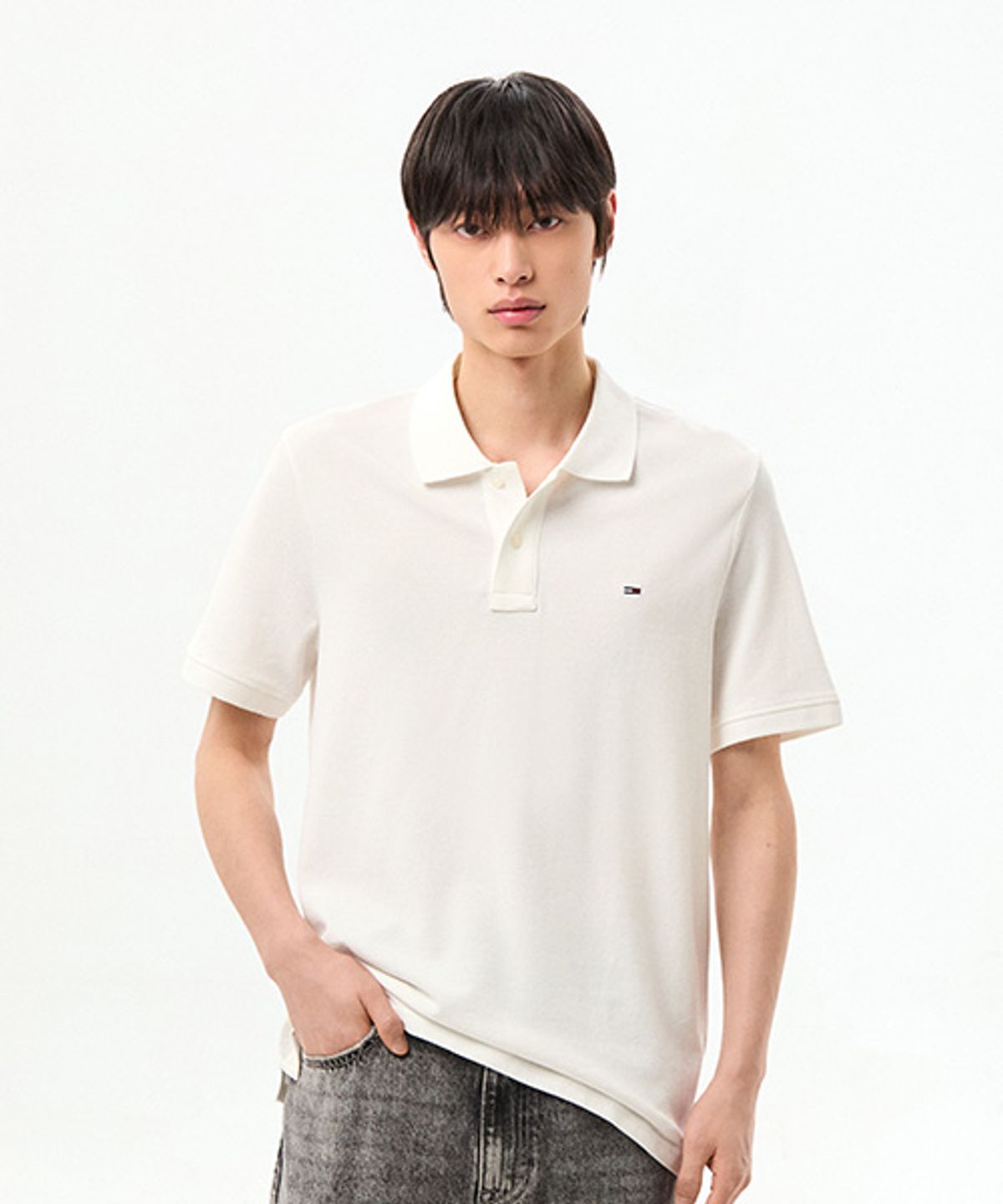 타미진스(TOMMY JEANS) 캐주얼 쿨 에센셜 폴로 셔츠 (T32G1TKT01TMT2YBL)