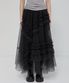 Tulle Layered Long Skirts (FL-266_Black)