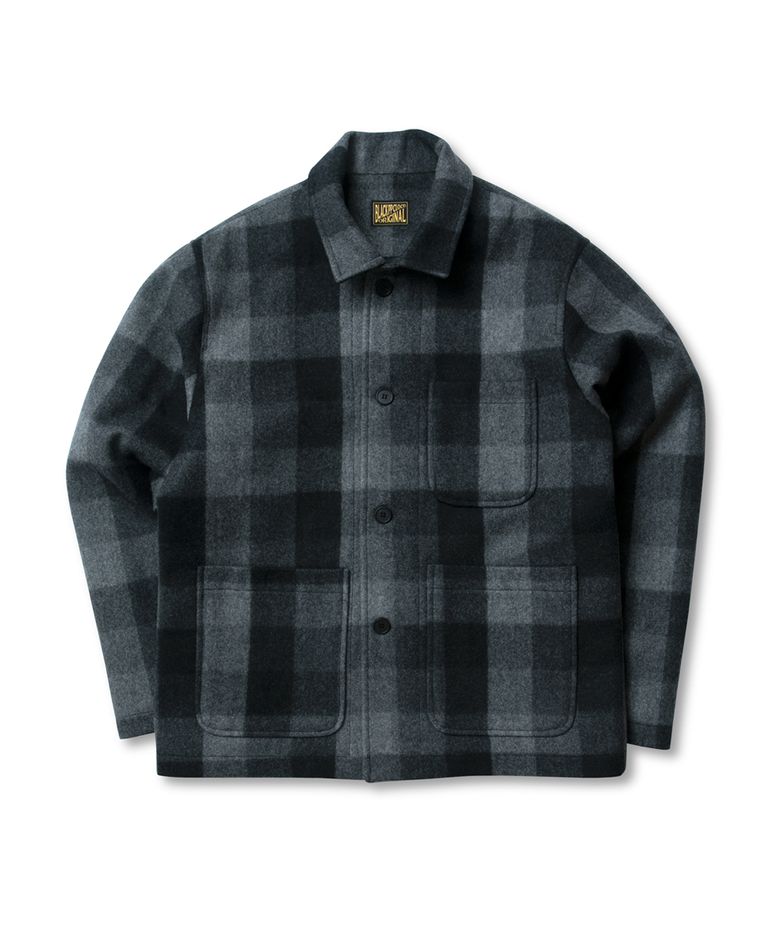 BLACK PP Heritage Wool Buffalo Plaid Chore Jacket