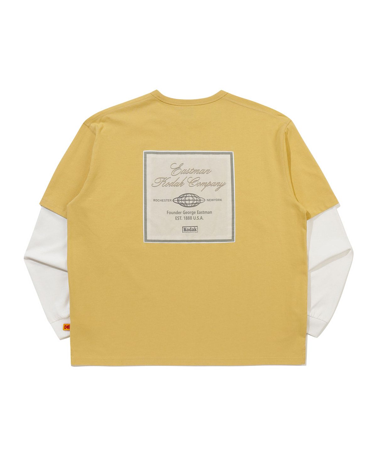 코닥(KODAK) 코닥컴퍼니 레이어드 긴팔 티셔츠 YELLOW