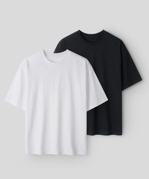 소프트코튼 포켓 라운드넥 하프티셔츠_2COLOR