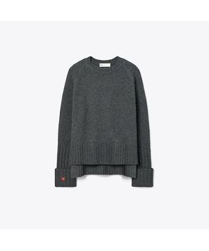 메리노 울 스웨터 - 그래파이트 멜란지