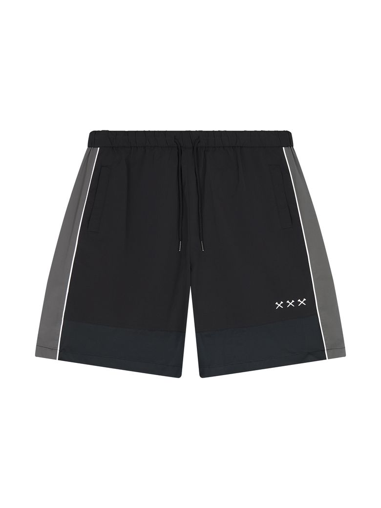 매쉬배색 파이핑포인트 쇼츠 (블랙)