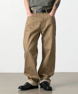 DEN0261 Selvedge Wide Fit (Khaki)