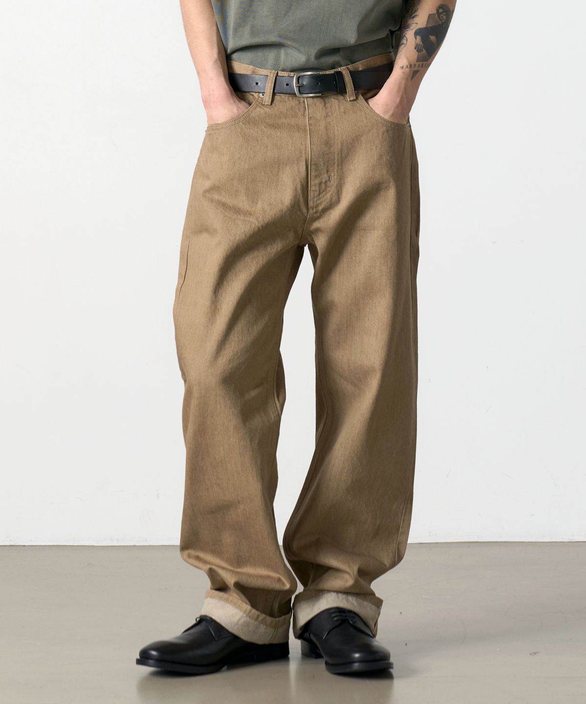 덴메이드(DENMADE) DEN0261 Selvedge Wide Fit (Khaki)