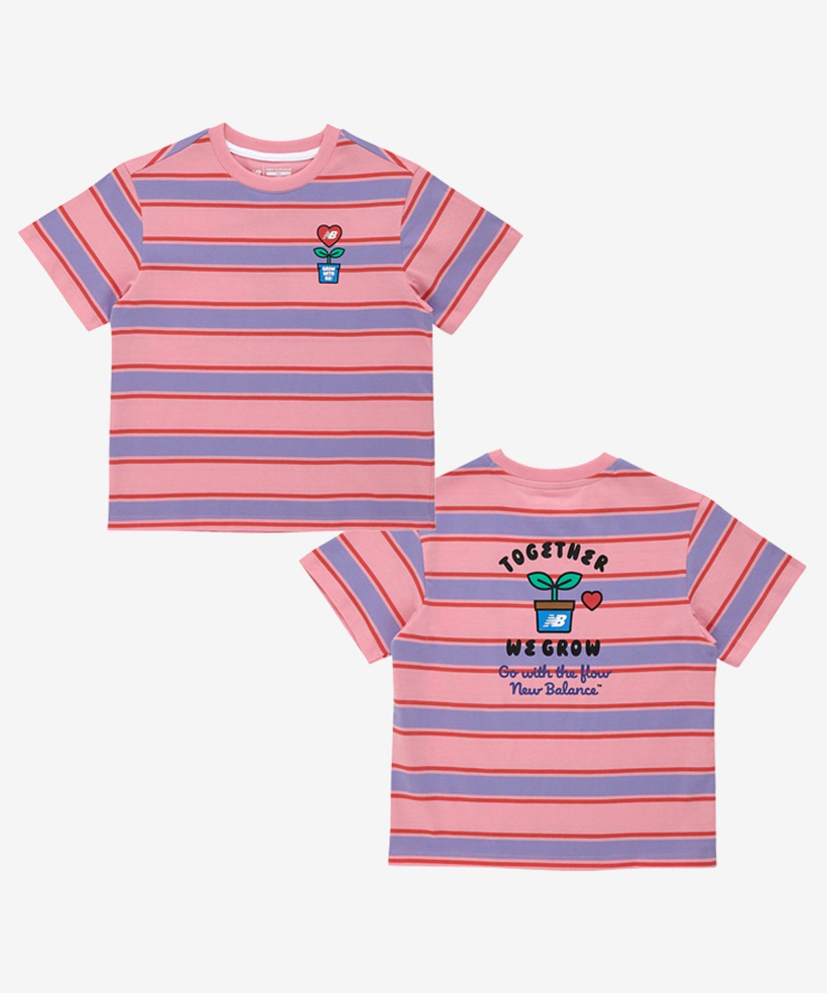 뉴발란스 키즈(NEWBALANCEKIDS) WE GROW TOGETHER  _아동  스트라이프 반팔티 NK9EG2401U25