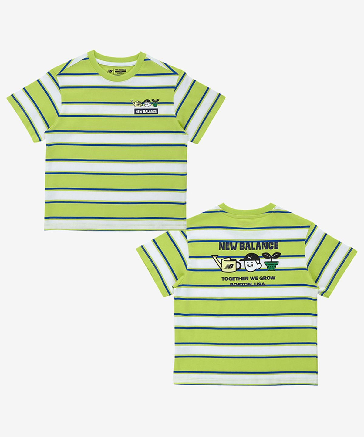 뉴발란스 키즈(NEWBALANCEKIDS) WE GROW TOGETHER  _아동  스트라이프 반팔티 NK9EG2401UAH