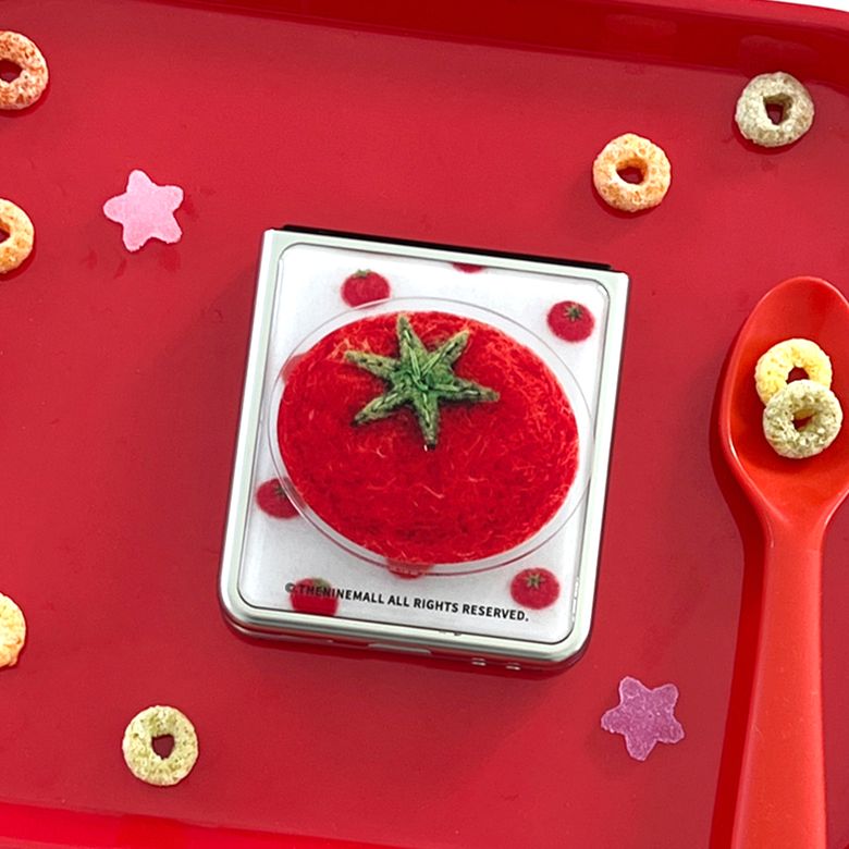 [set] felt tomato [Z플립 실버 맥세이프 범퍼케이스+아크릴스마트톡]