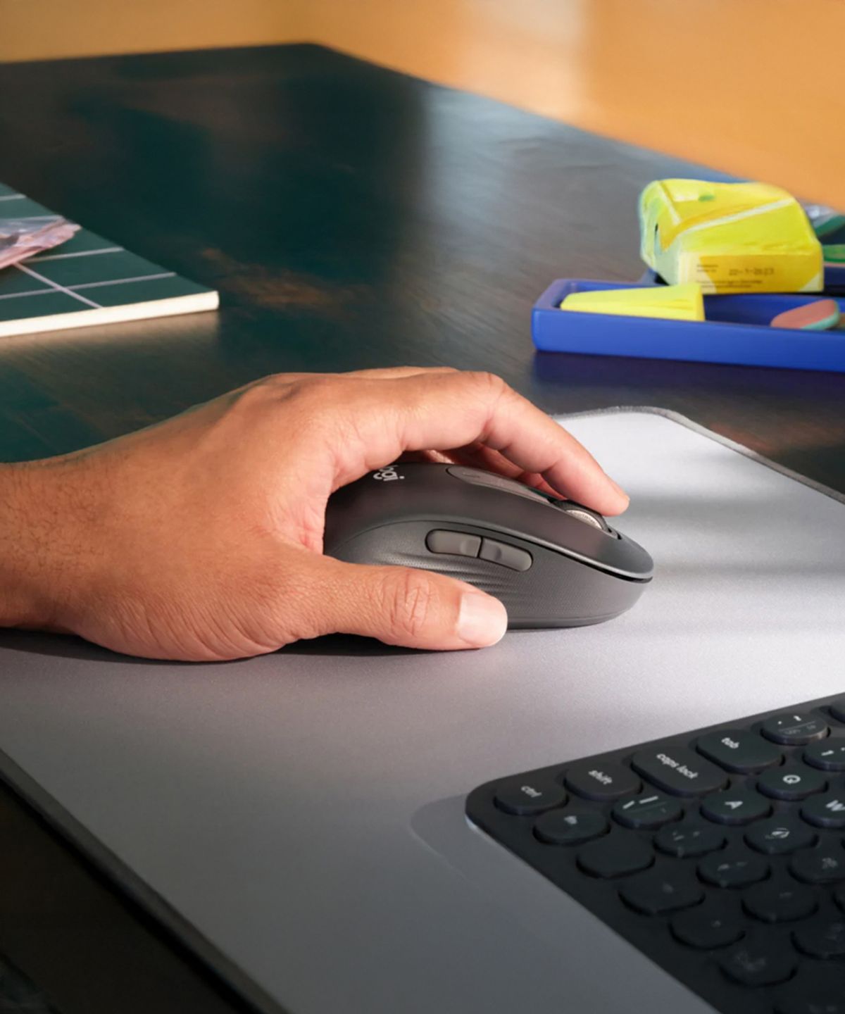 로지텍(LOGITECH) 로지텍코리아 공식 시그니처 M650 무소음 무선 마우스 M 그래파이트(블랙)