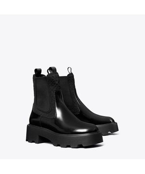 티 모노그램 러그 첼시 부츠 65Mm - 퍼펙트 블랙