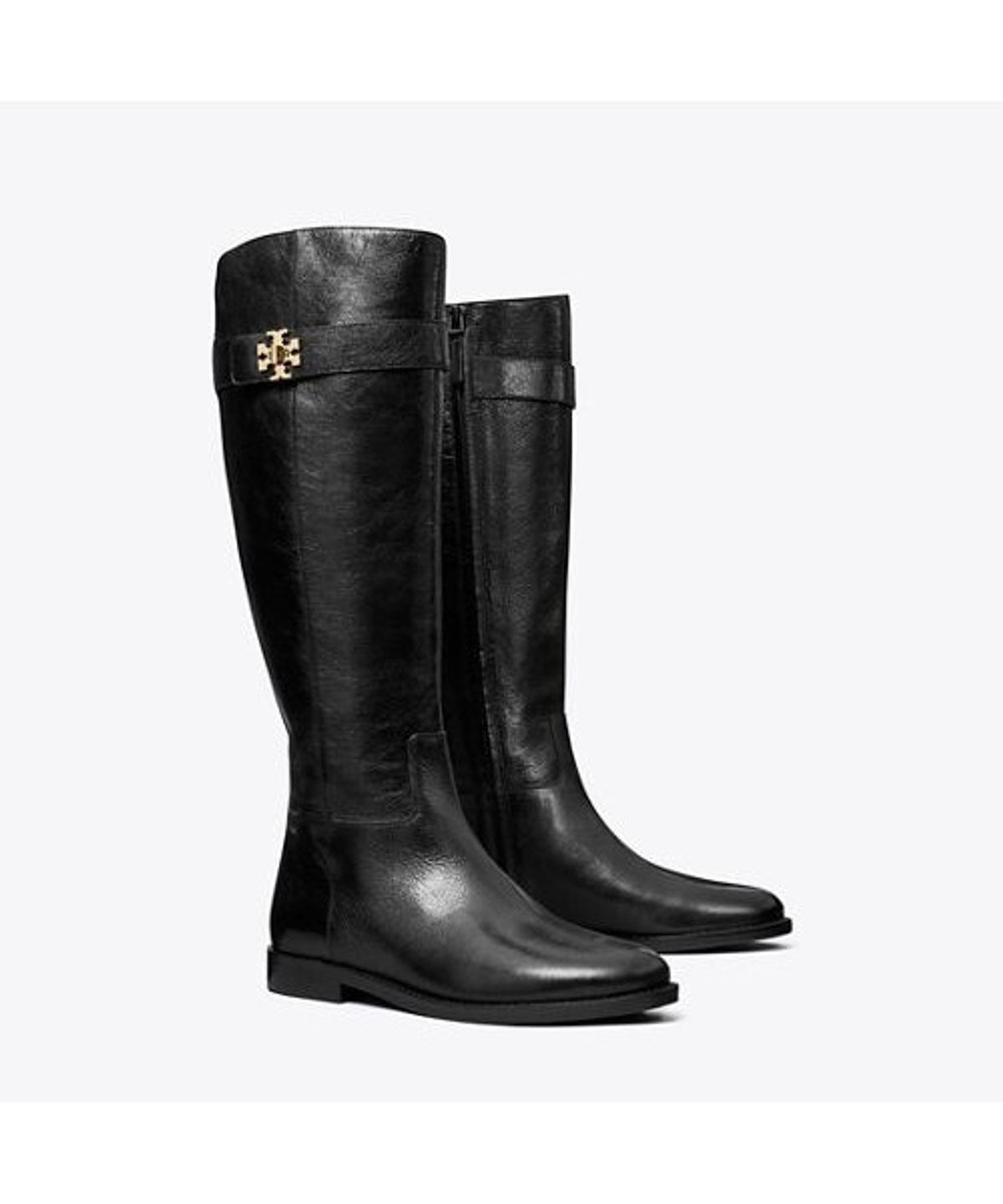 토리버치(TORYBURCH) 턴락 라이딩 부츠 - 퍼펙트 블랙
