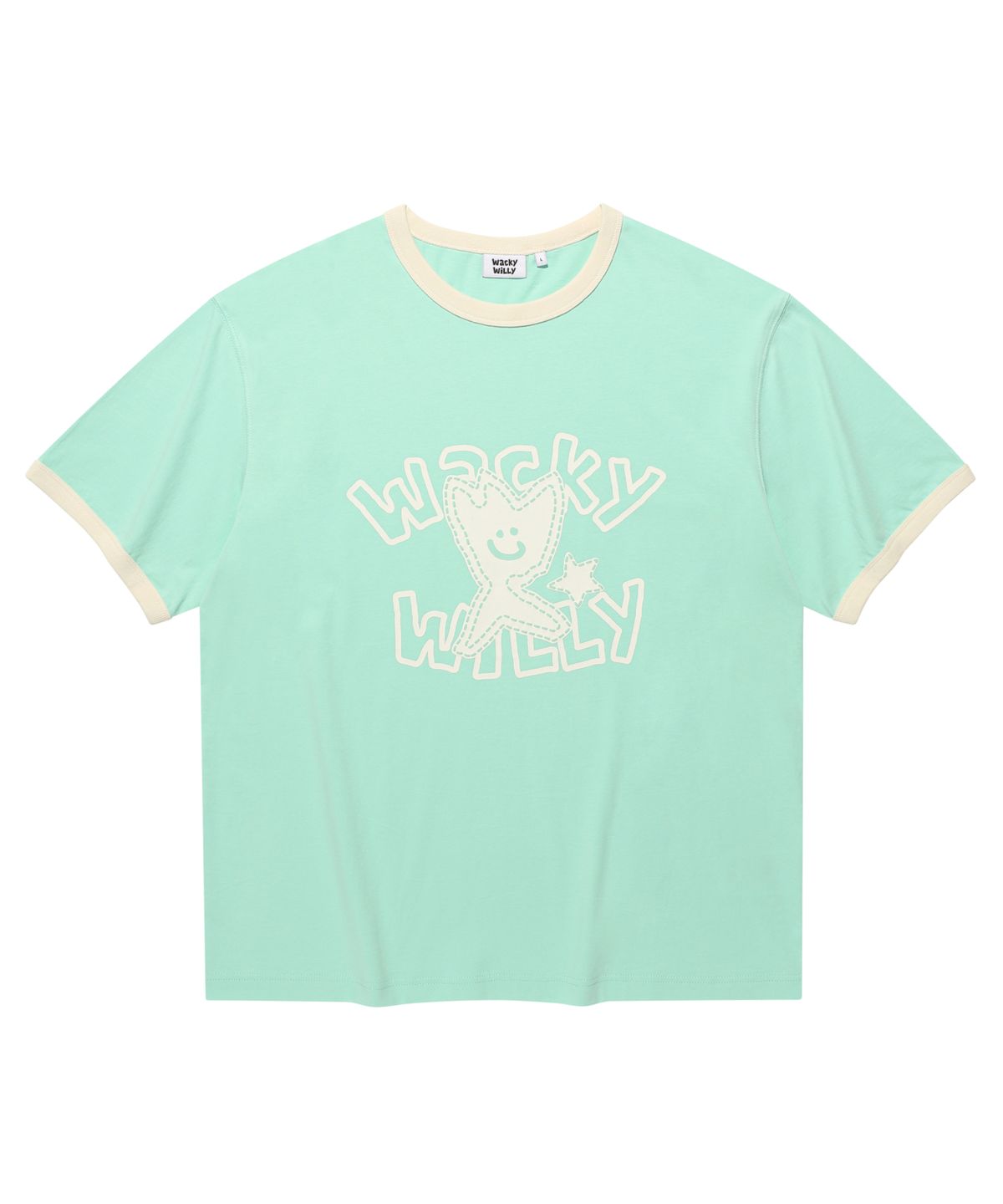 와키윌리(WACKY WILLY) 키키 링거 반팔티셔츠 민트