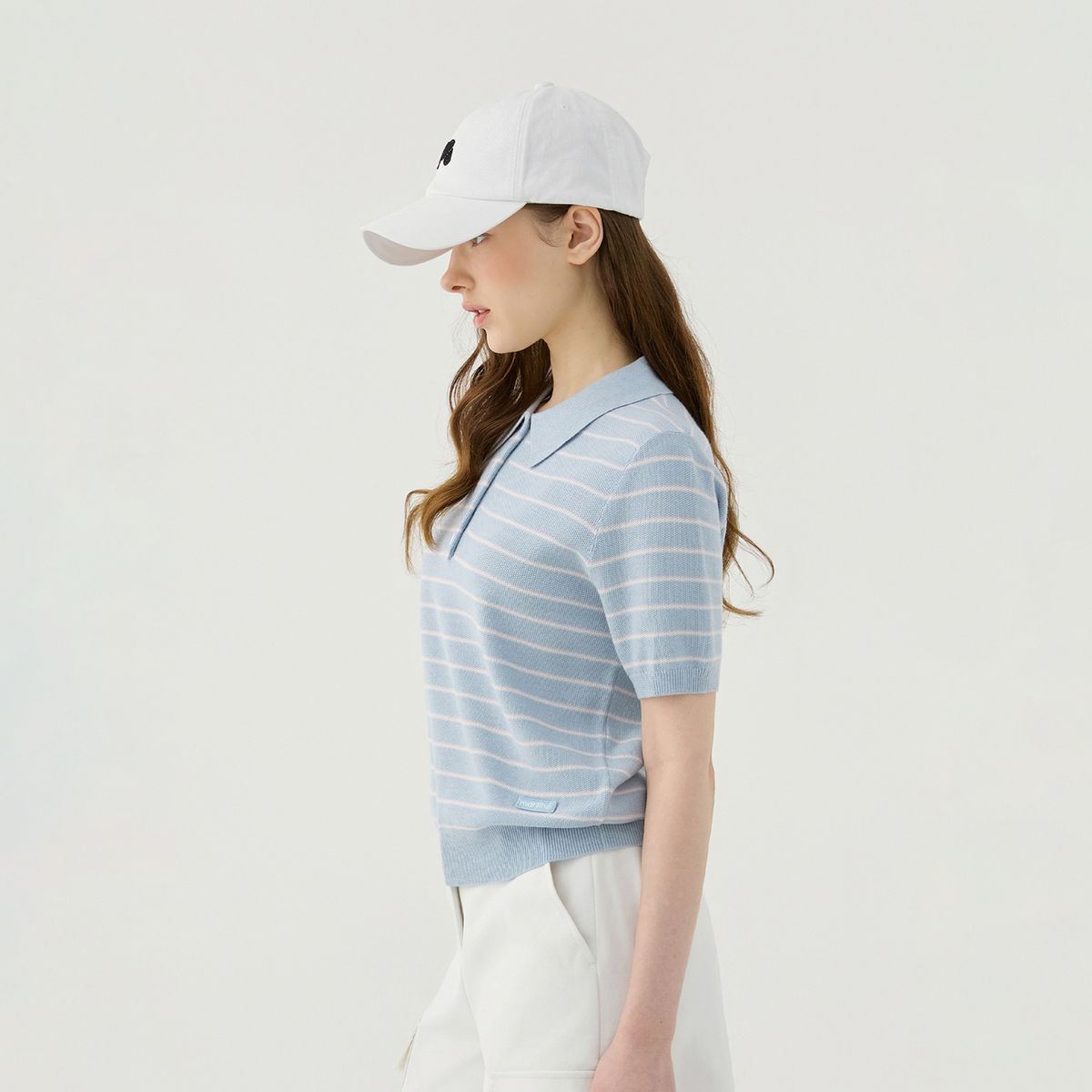 마틴골프(MARTINE GOLF) Stripe Collar Knit Pullover_BLUE