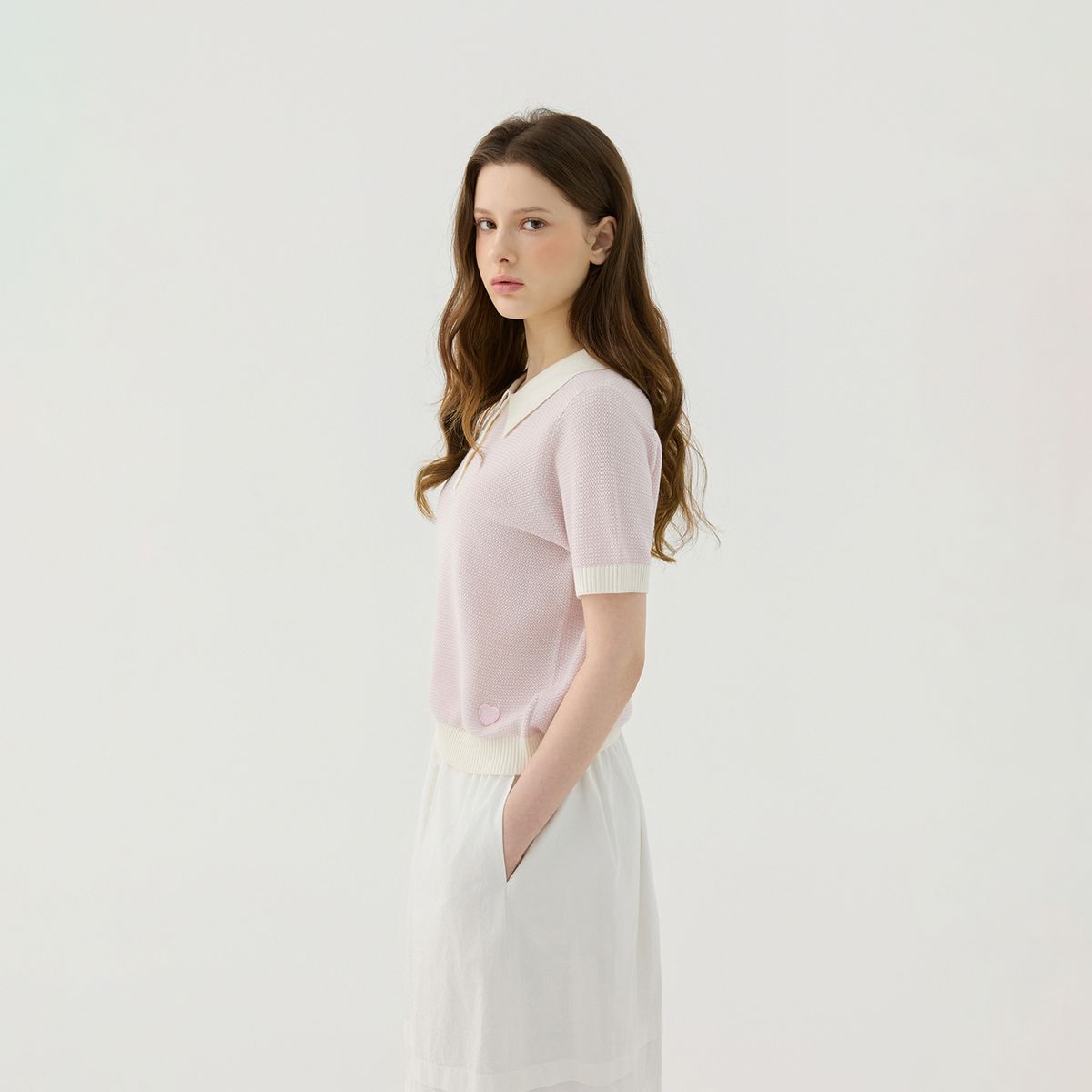 마틴골프(MARTINE GOLF) Atelier Collar Knit Pullover_PINK