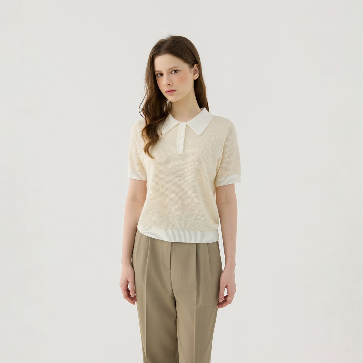 마틴골프(MARTINE GOLF) Atelier Collar Knit Pullover_BEIGE