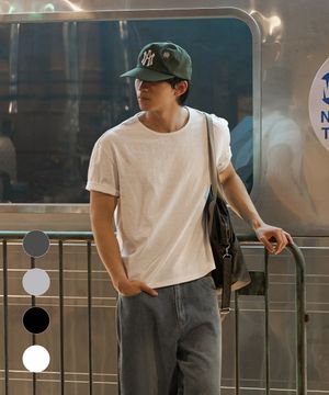 [스토커즈X드로우핏] 슬럽 코튼 라운드 티셔츠 [4color]