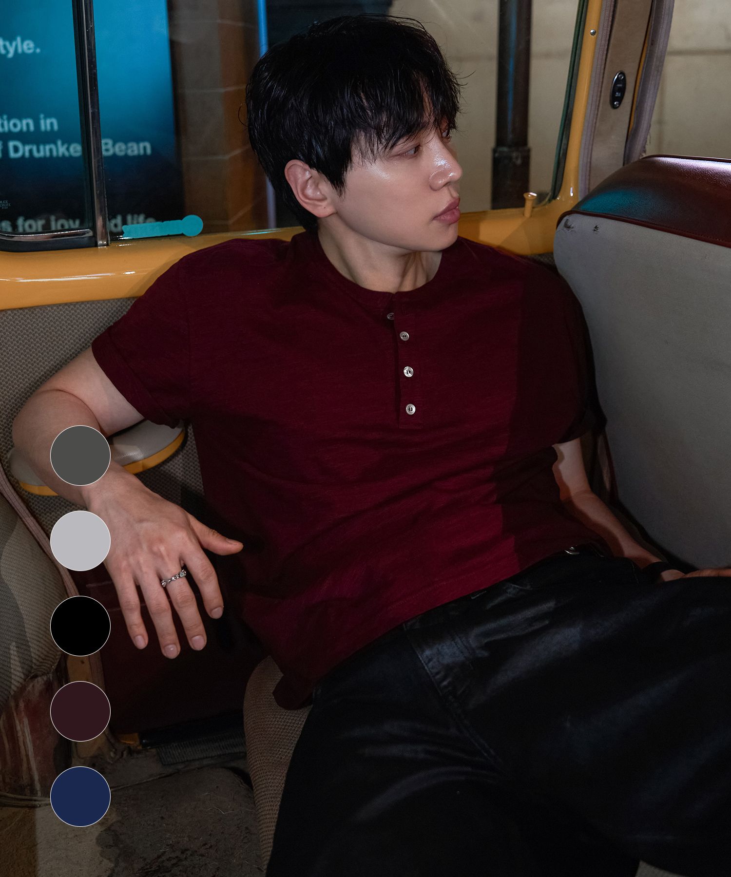데일리 롤업 레이어드 ST 크롭 티셔츠-3Color source detail 65