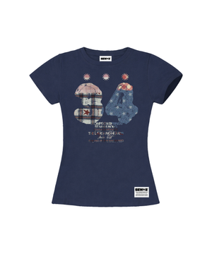 3.4 세미크롭 반팔티 [네이비]