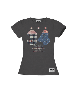 3.4 세미크롭 반팔티 [차콜]