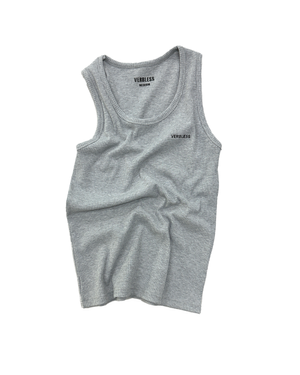 베이직 골지 퍼포먼스 슬리브리스 (그레이)