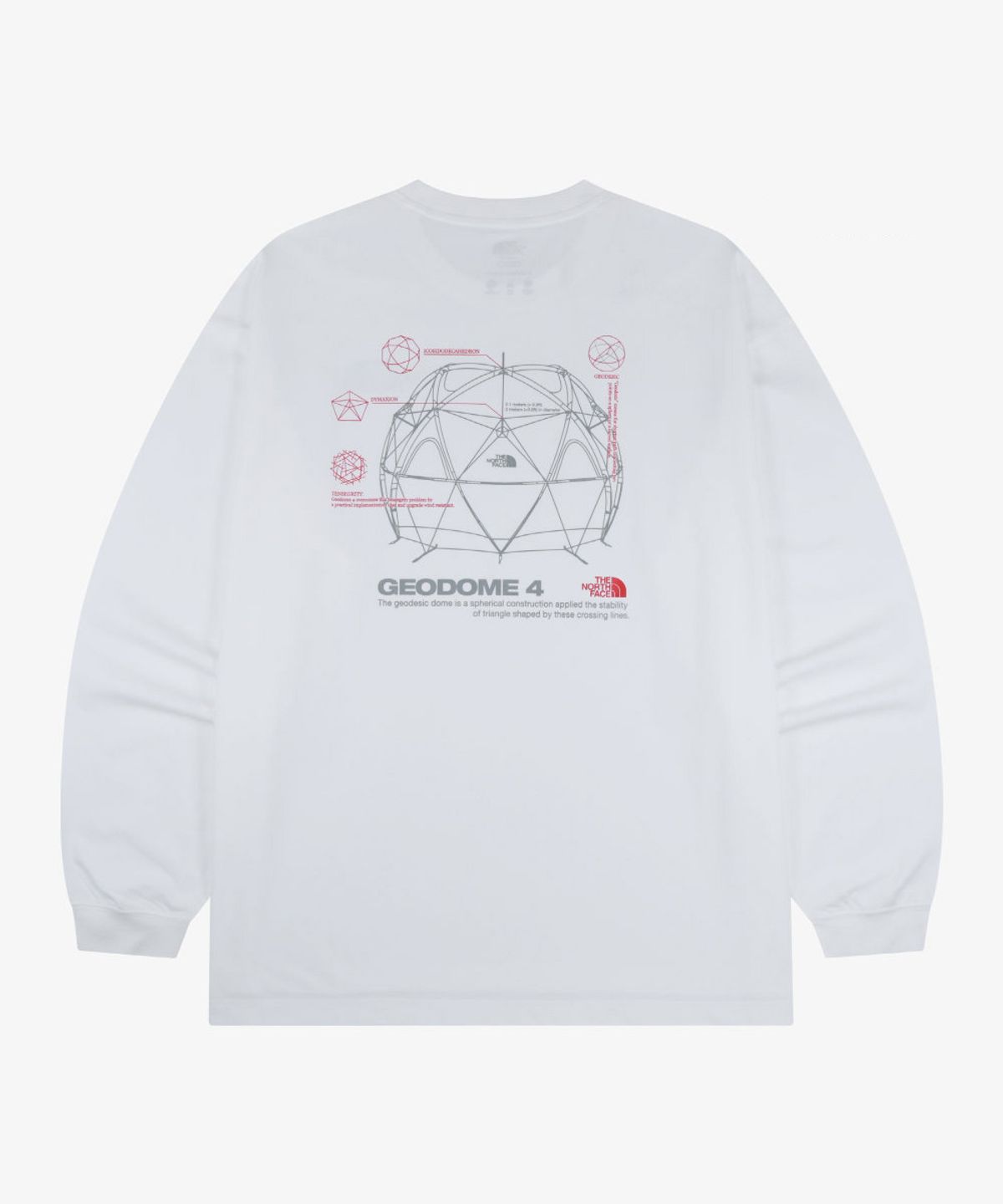 노스페이스(THE NORTH FACE) NT7TS01K 화이트라벨 지오돔 긴팔 티 WHITE