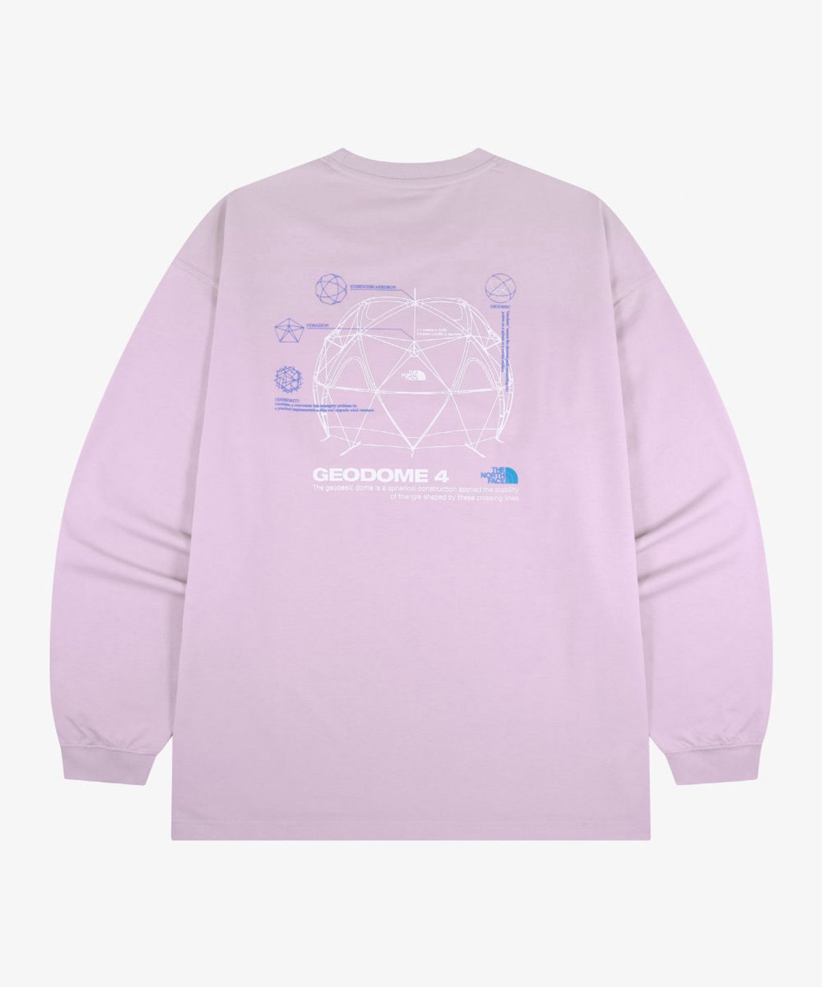 노스페이스(THE NORTH FACE) NT7TS01M 화이트라벨 지오돔 긴팔 티 PALE PINK