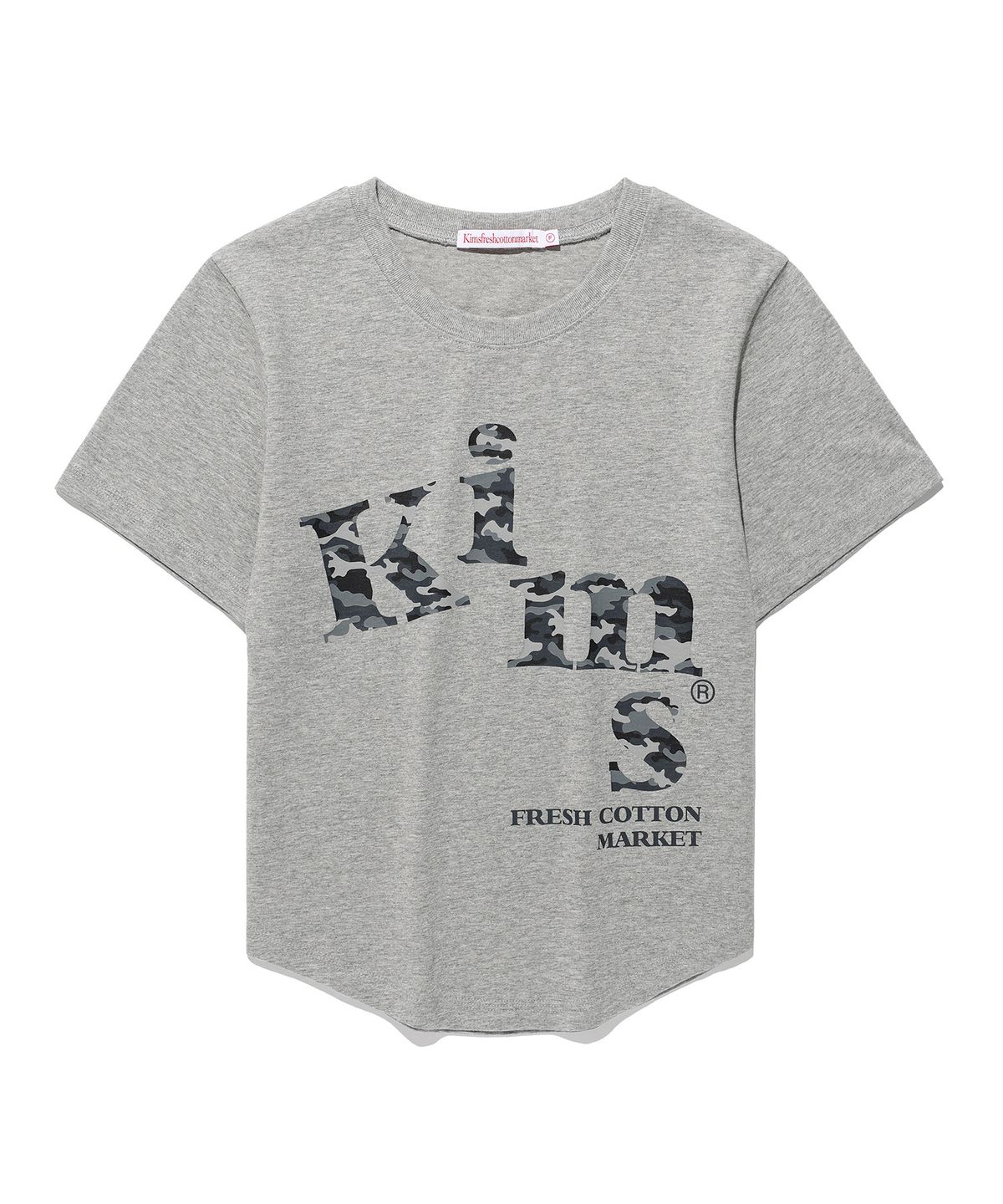 킴스 프레시 코튼 마켓(KIMS FRESH COTTON MARKET) 메시 알파 카모 티셔츠 그레이