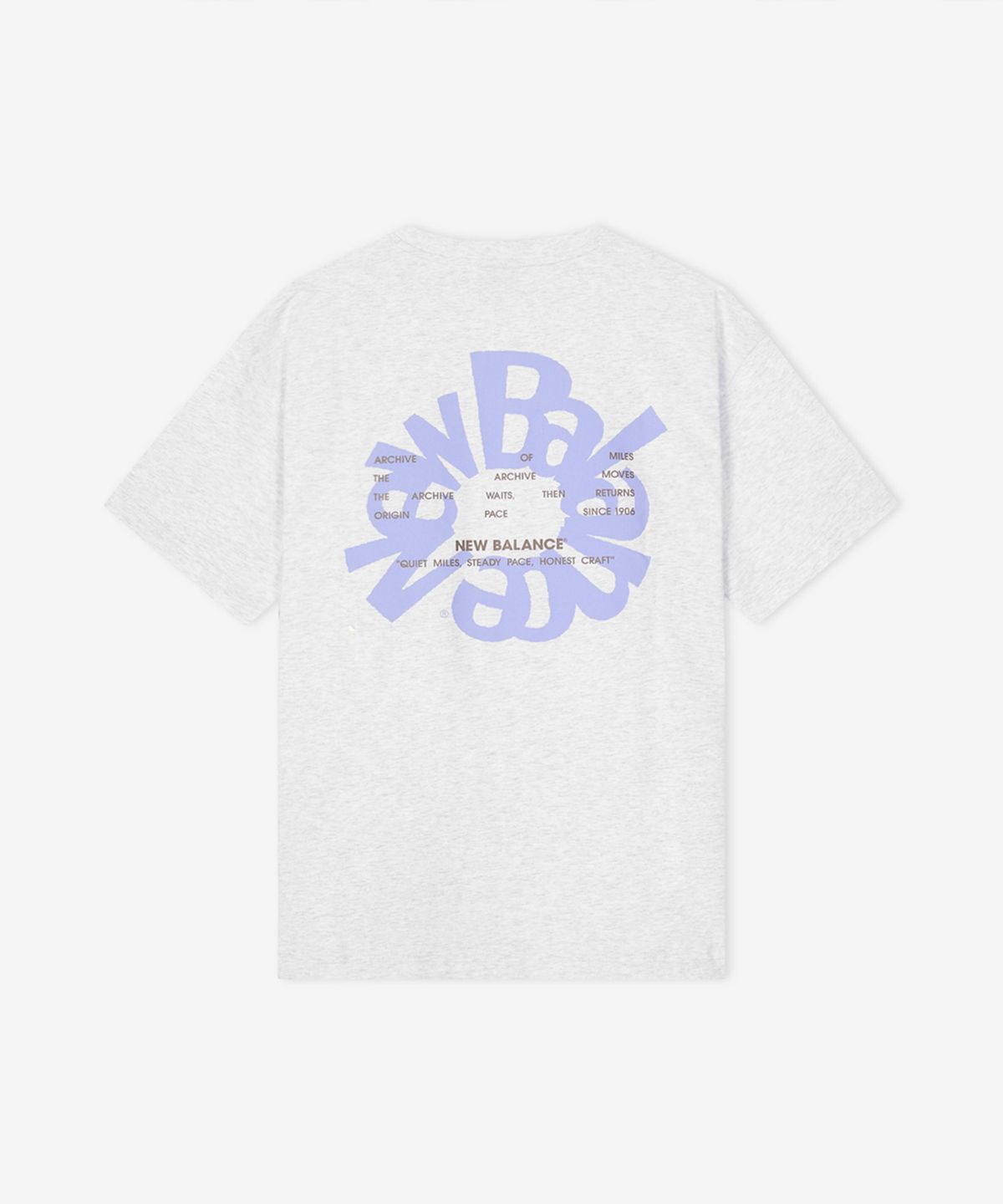 뉴발란스(NEW BALANCE) NBNEG3A113 / UNI Archive Pace Circle 반팔티 (L/GRAY)