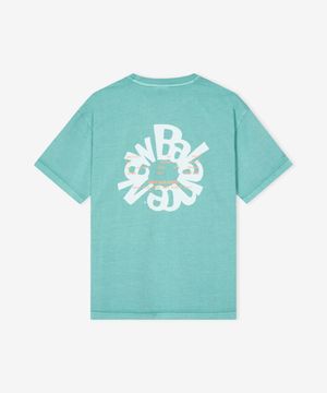NBNEG2A083 / UNI Archive Pace Circle 반팔티 (TURQUOISE)
