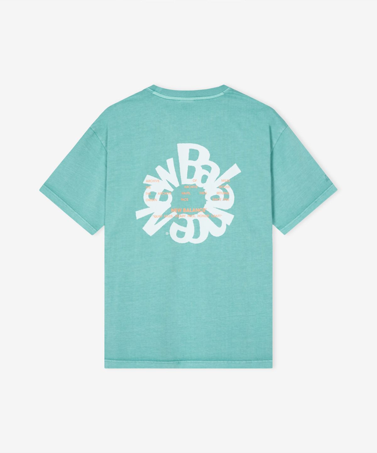 뉴발란스(NEW BALANCE) NBNEG2A083 / UNI Archive Pace Circle 반팔티 (TURQUOISE)