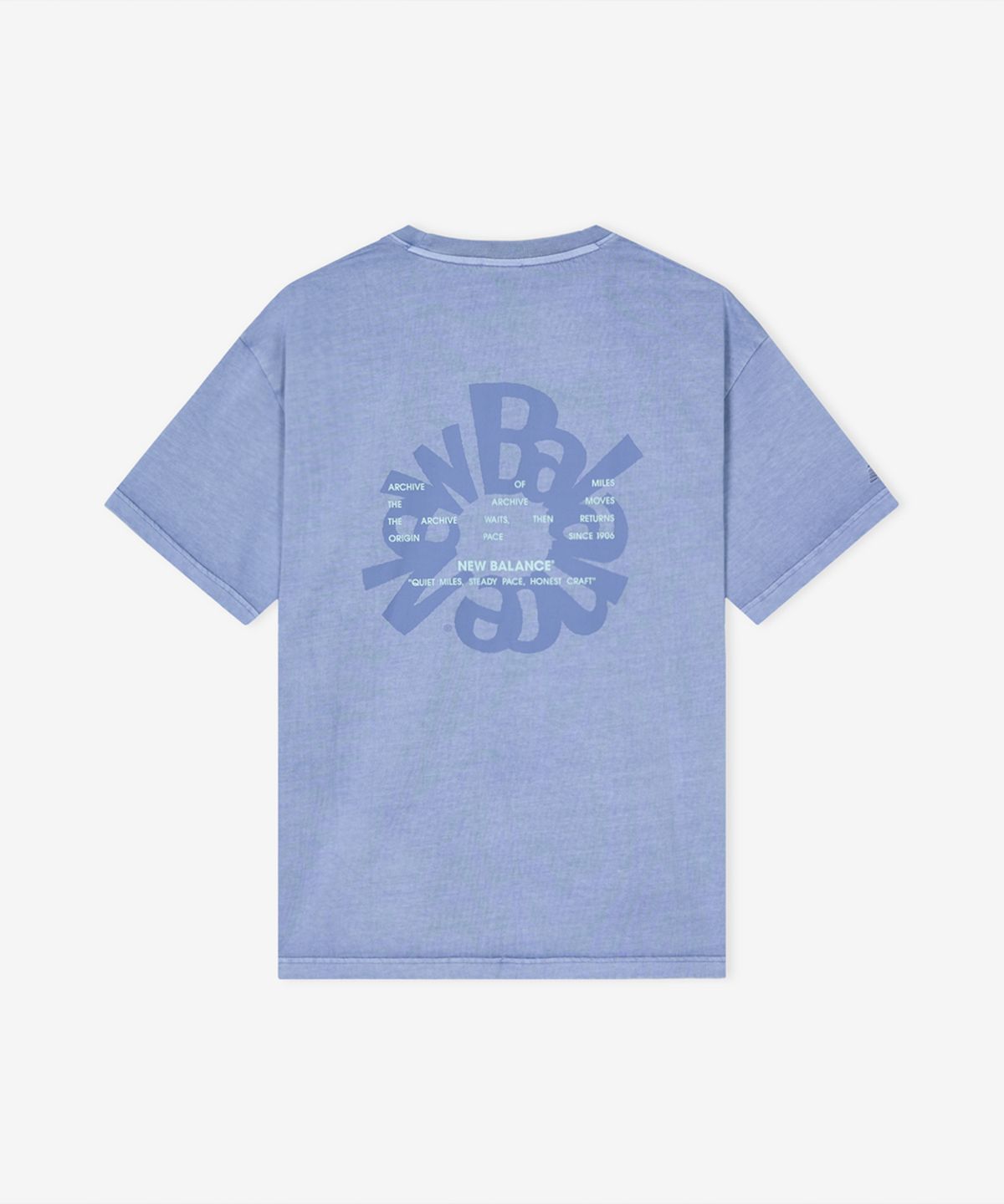 뉴발란스(NEW BALANCE) NBNEG2A083 / UNI Archive Pace Circle 반팔티 (GRAYISH BLUE)