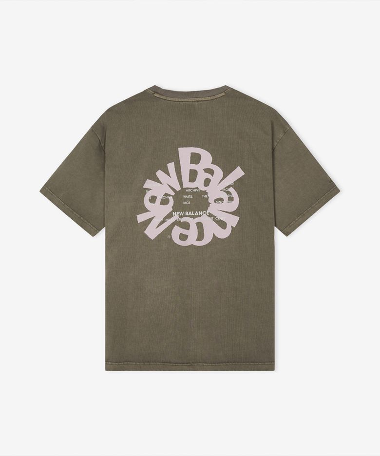 NBNEG2A083 / UNI Archive Pace Circle 반팔티 (GRAY KHAKI)